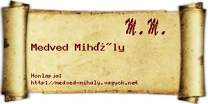 Medved Mihály névjegykártya